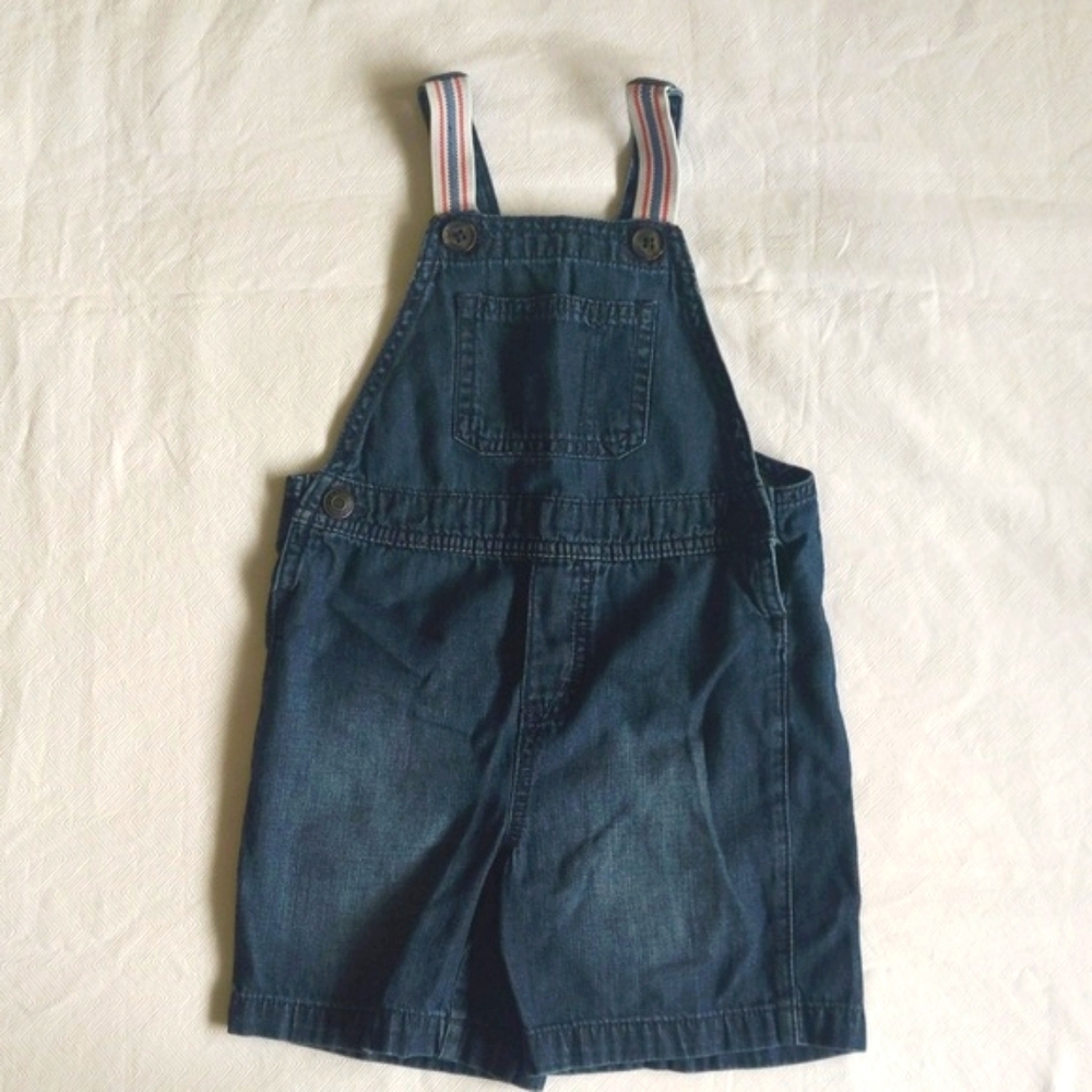 george unisex cotton denim shorts overalls shortalls 3T toddler